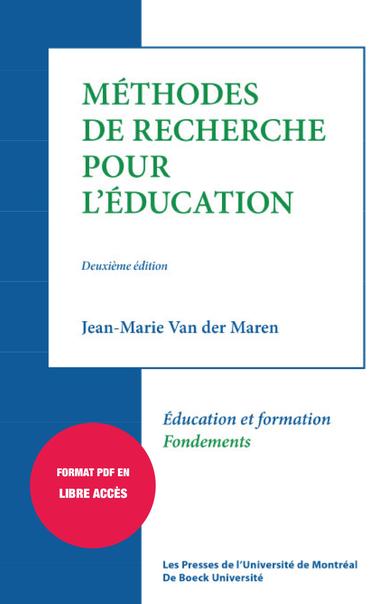 Méthodes de recherche pour l’éducation, 2e édition